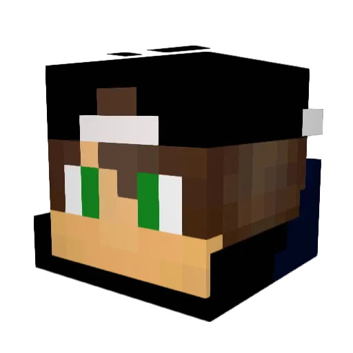 Jarilon Minecraft avatar head, 3D render
