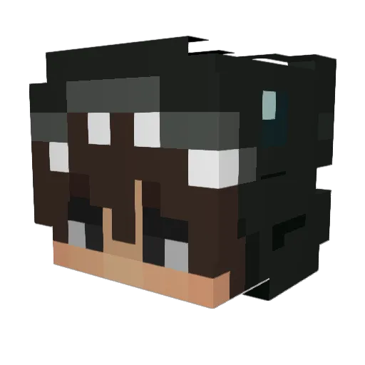 Jarisoo Minecraft avatar head, 3D render
