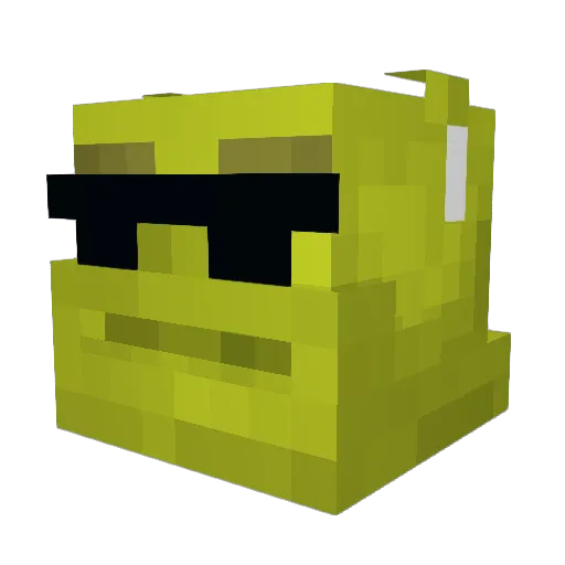 Jarjardong Minecraft avatar head, 3D render