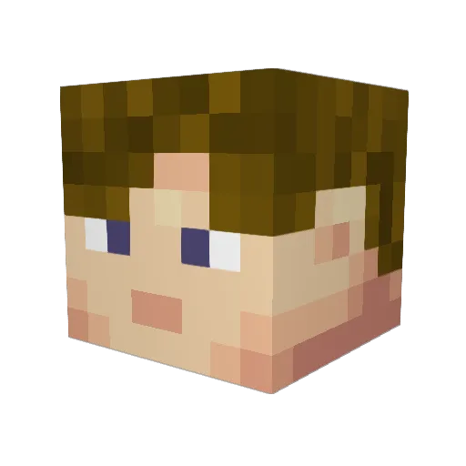 Jarleam Minecraft avatar head, 3D render