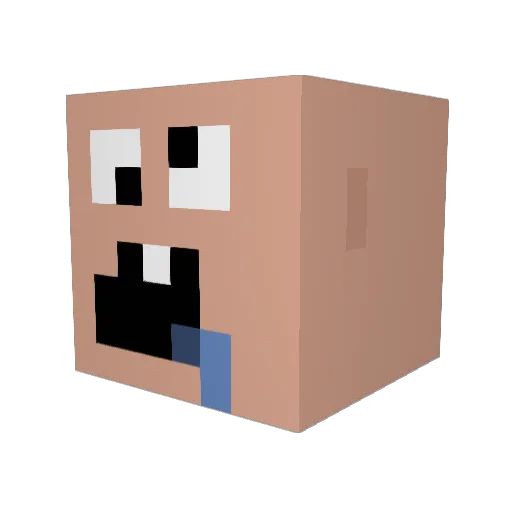 JarmZor Minecraft avatar head, 3D render