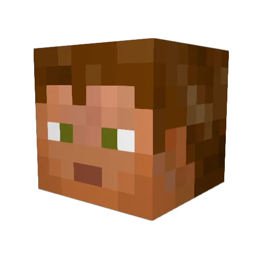Jarmatus Minecraft avatar head, 3D render