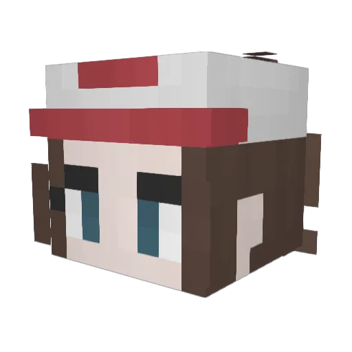 Jarnefelt Minecraft avatar head, 3D render
