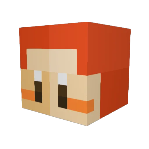 Jarnemans07 Minecraft avatar head, 3D render