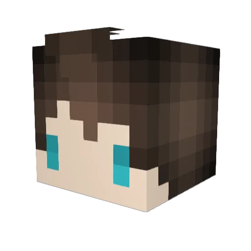 Jarnix Minecraft avatar head, 3D render