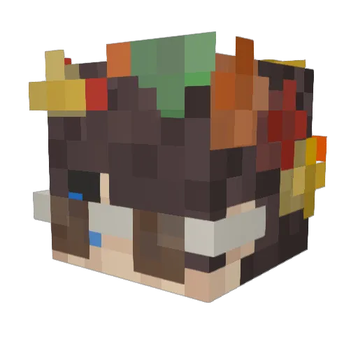 JaroIs Minecraft avatar head, 3D render