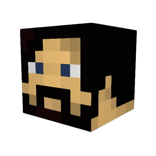 Jarovid Minecraft avatar head, 3D render