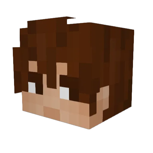 Jarphi Minecraft avatar head, 3D render