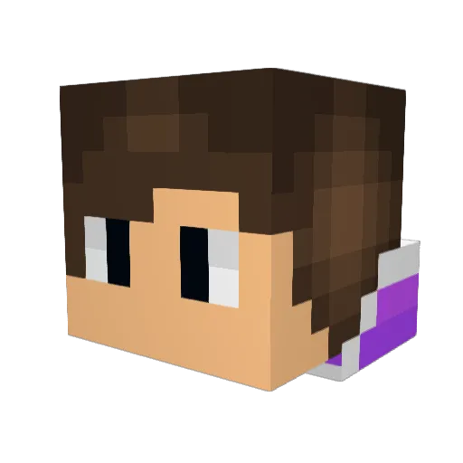 Jarrah24 Minecraft avatar head, 3D render