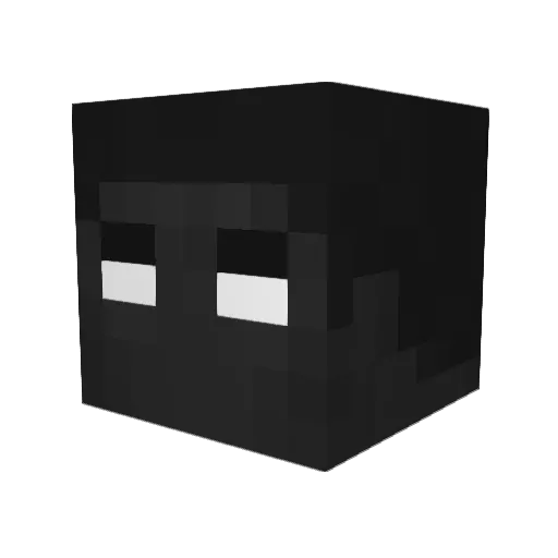 Jarring Minecraft avatar head, 3D render
