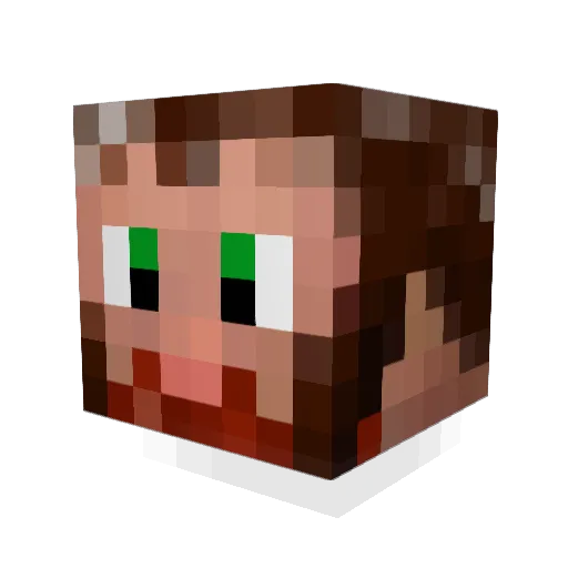 Jarslow Minecraft avatar head, 3D render