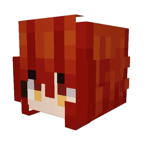 Jartual Minecraft avatar head, 3D render