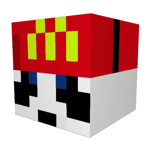 Jartzaa Minecraft avatar head, 3D render