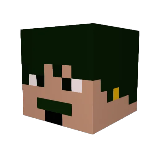 Jarug Minecraft avatar head, 3D render