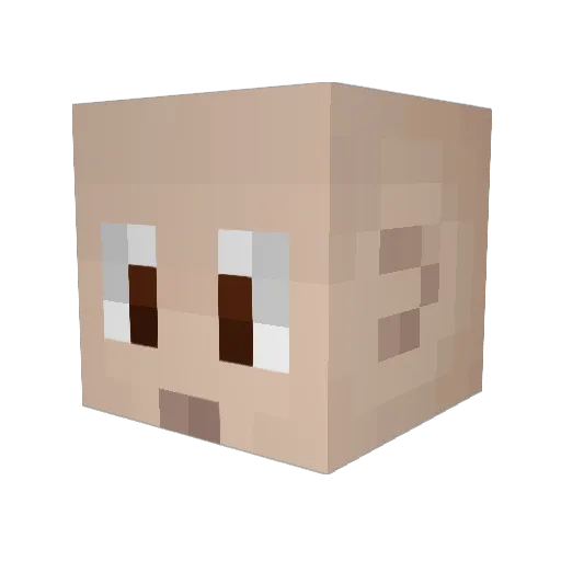 Jaruss Minecraft avatar head, 3D render