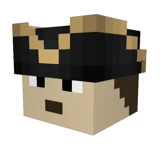 Jarv2334 Minecraft avatar head, 3D render