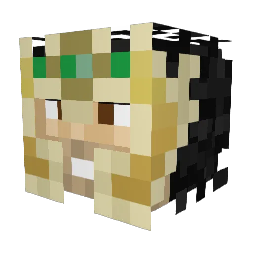 JarvanBot Minecraft avatar head, 3D render