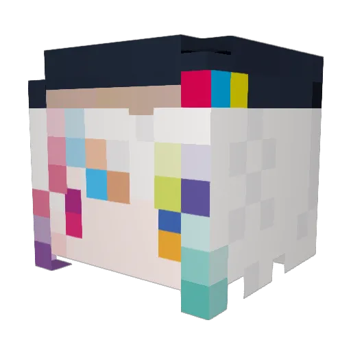 Jarvinen20 Minecraft avatar head, 3D render