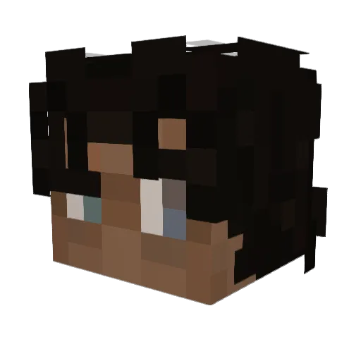 Jarvivia Minecraft avatar head, 3D render