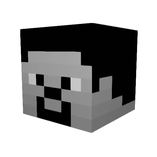Jarybi Minecraft avatar head, 3D render