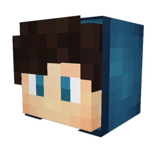 Jarzani Minecraft avatar head, 3D render