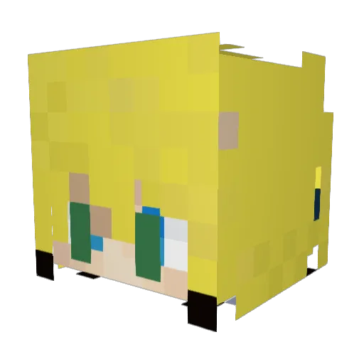 Jarzouc Minecraft avatar head, 3D render