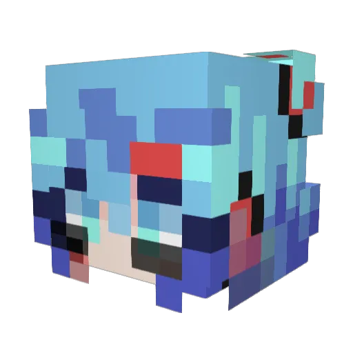 Jas0nWoO Minecraft avatar head, 3D render
