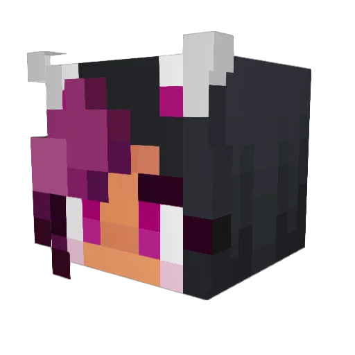 JasMaya18 Minecraft avatar head, 3D render