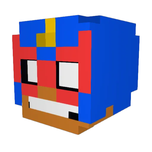 Jas_Doodle Minecraft avatar head, 3D render