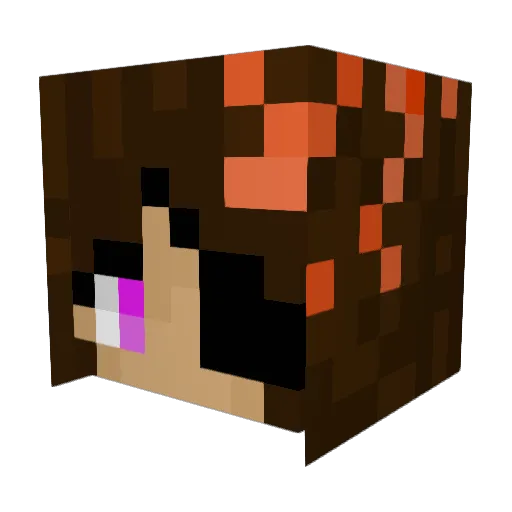 Jasbops Minecraft avatar head, 3D render