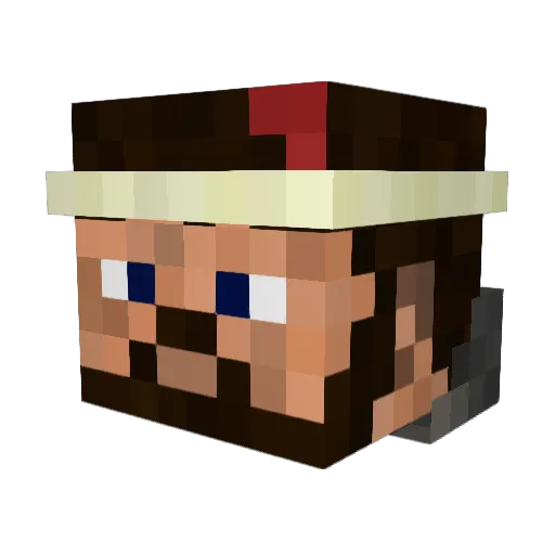 Jase_Rules Minecraft avatar head, 3D render
