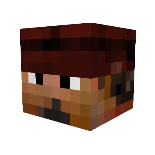 Jasepen Minecraft avatar head, 3D render