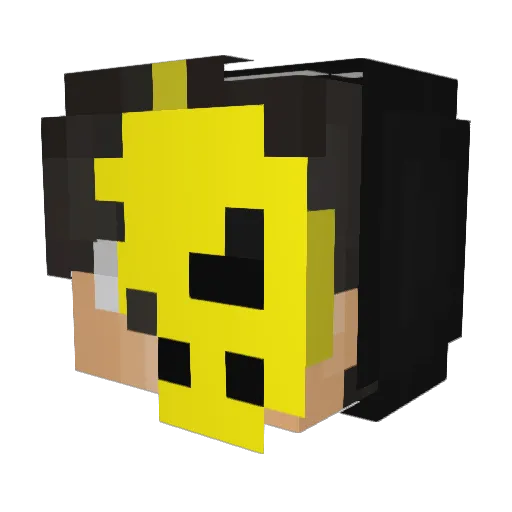 Jasflip_ Minecraft avatar head, 3D render