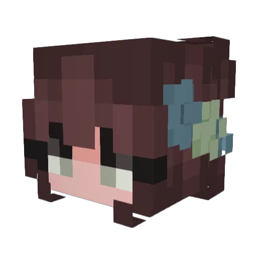 Jasggar Minecraft avatar head, 3D render