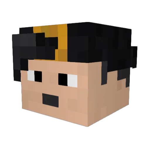 JashAgrees Minecraft avatar head, 3D render