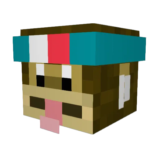 Jashcuk Minecraft avatar head, 3D render