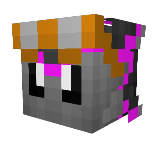 Jasii_ Minecraft avatar head, 3D render