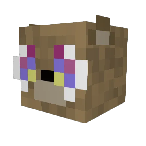 Jaslq Minecraft avatar head, 3D render