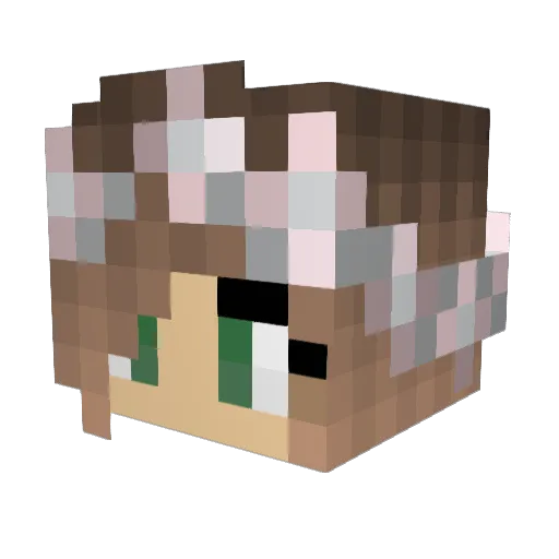 JasmiinMariia Minecraft avatar head, 3D render