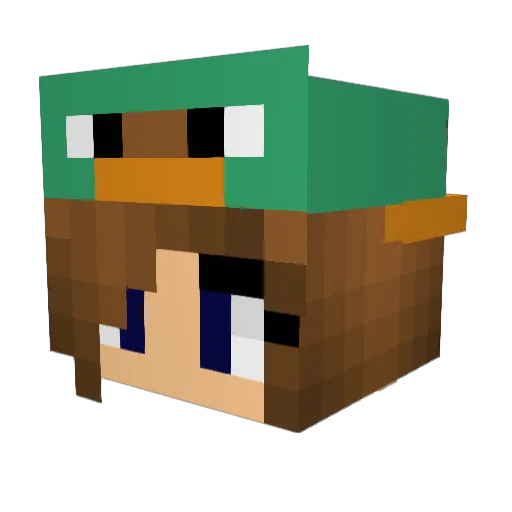 Jasmin1306 Minecraft avatar head, 3D render