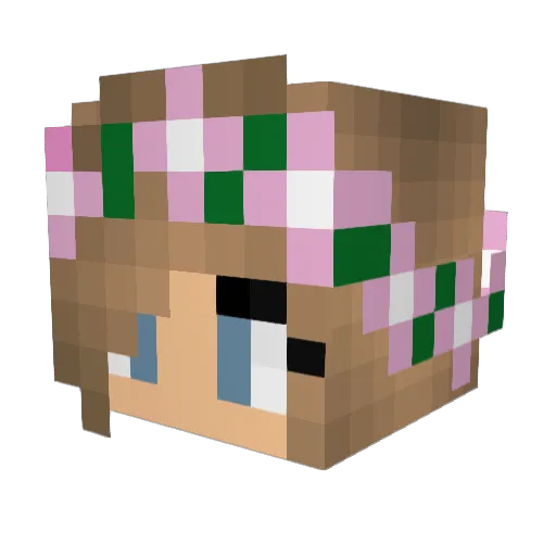 Jasmin140 Minecraft avatar head, 3D render