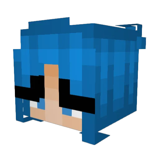 JasminMelis Minecraft avatar head, 3D render