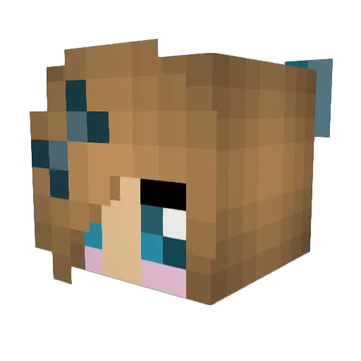 JasmineBrenton Minecraft avatar head, 3D render
