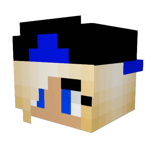 JasmineCheng101 Minecraft avatar head, 3D render