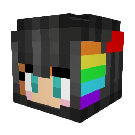 JasmineMGirl Minecraft avatar head, 3D render