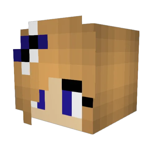 Jasminevie Minecraft avatar head, 3D render