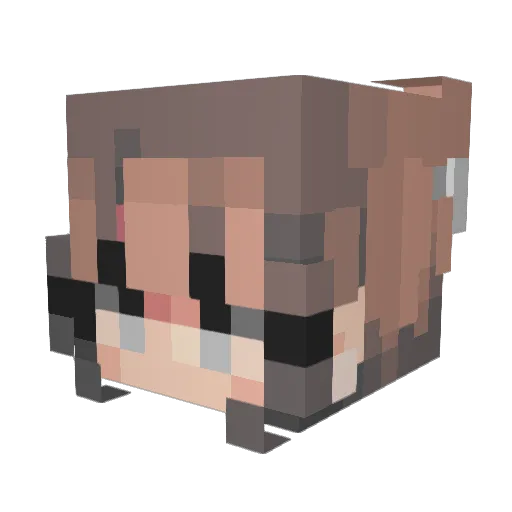 Jasminio Minecraft avatar head, 3D render