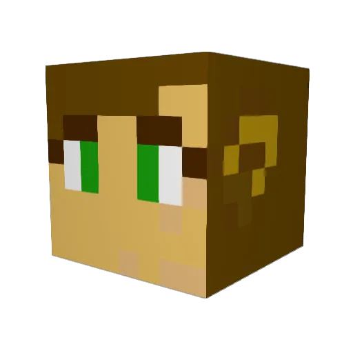 Jasminkaa Minecraft avatar head, 3D render