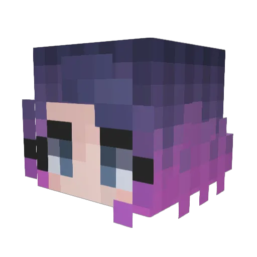 Jasmynix Minecraft avatar head, 3D render