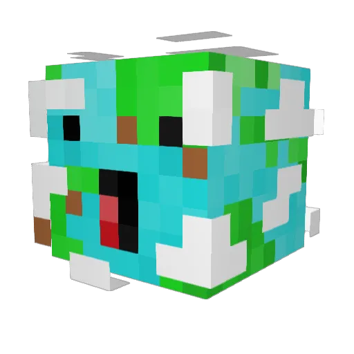 Jasny Minecraft avatar head, 3D render